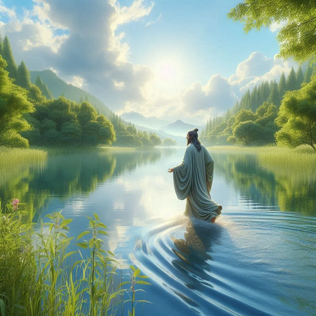 Jesus walking on water